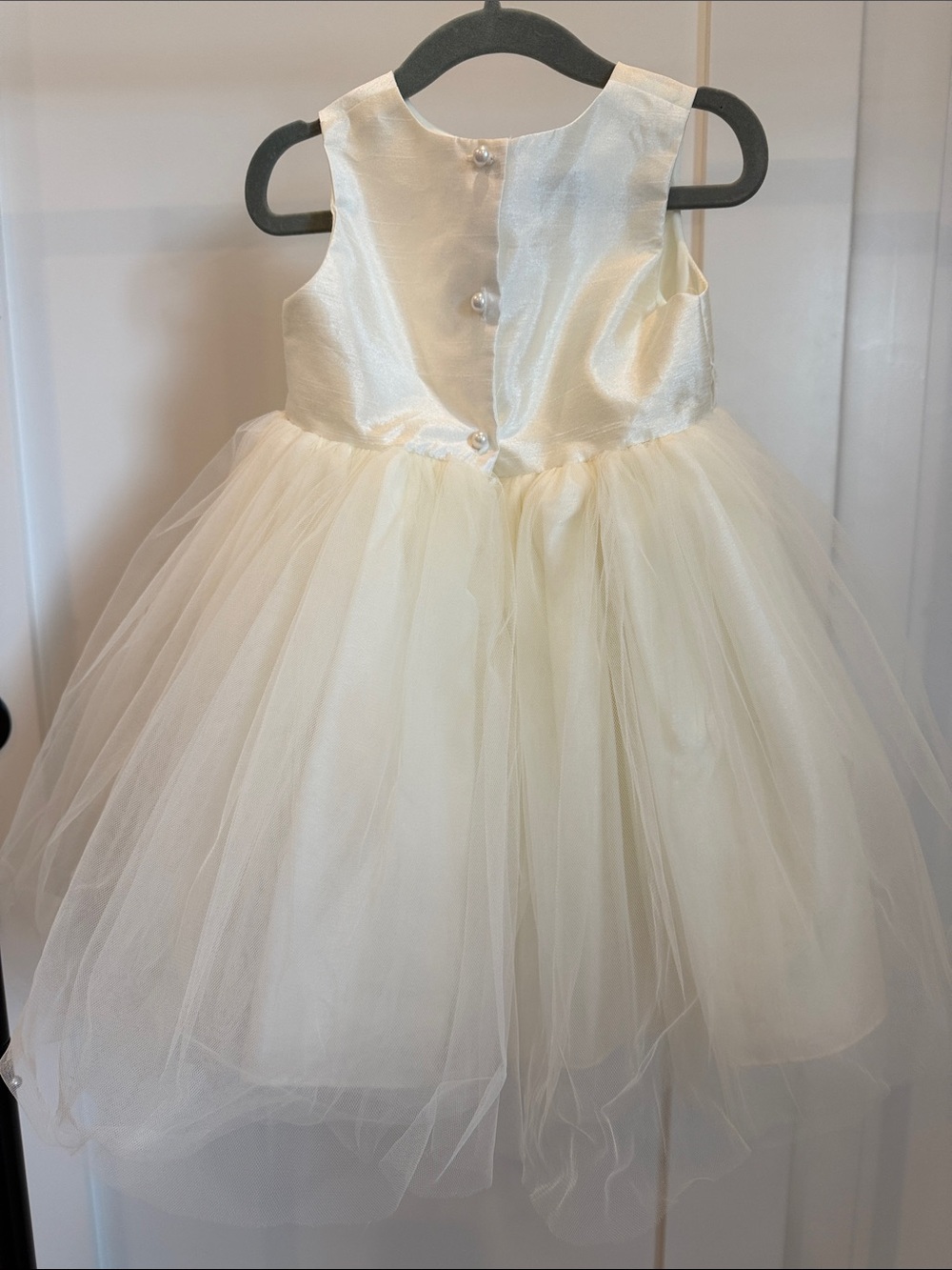 Pippa & Julie Cream Tulle Flower Girl Dress